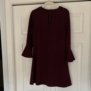 Aryeh Burgundy Long Sleeve Dress